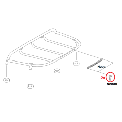 parafusos para a unidade de luz de freio LED para bagageiro traseiro smart Roadster