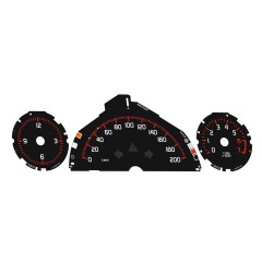 Piastre contachilometri stile Smart ForTwo Brabus 200KM/HOUR set completo