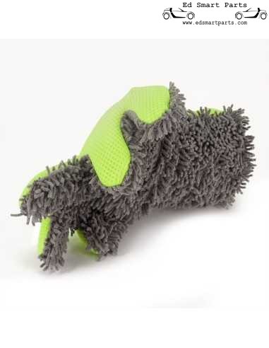 Guanto per lavaggio auto bifacciale AutoStyle - Grigio/Verde