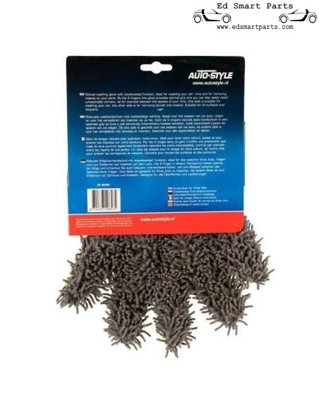 Guanto per lavaggio auto bifacciale AutoStyle - Grigio/Verde