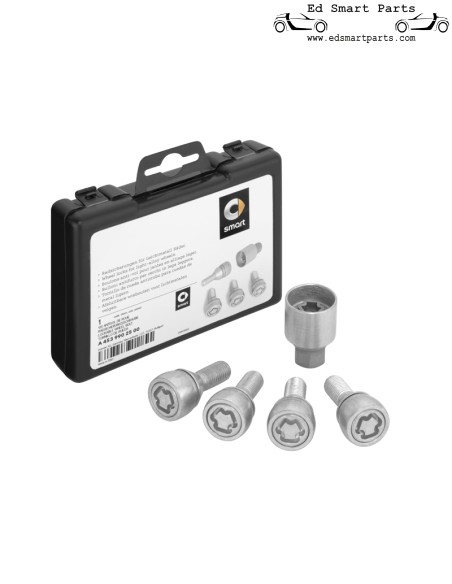 Protection antivol pour roues OEM smart 453, jeu de 4, BOULONS DE ROUE VERROUILLABLES