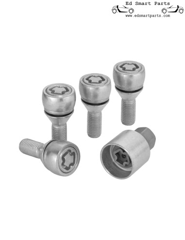 Protection antivol pour roues OEM smart 453, jeu de 4, BOULONS DE ROUE VERROUILLABLES