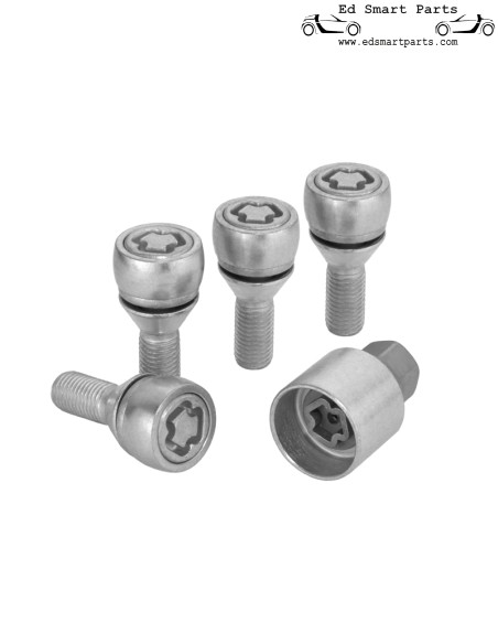 Protection antivol pour roues OEM smart 453, jeu de 4, BOULONS DE ROUE VERROUILLABLES