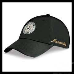 Mercedes Cap Classic dames borduurwerk Swarovski zwart