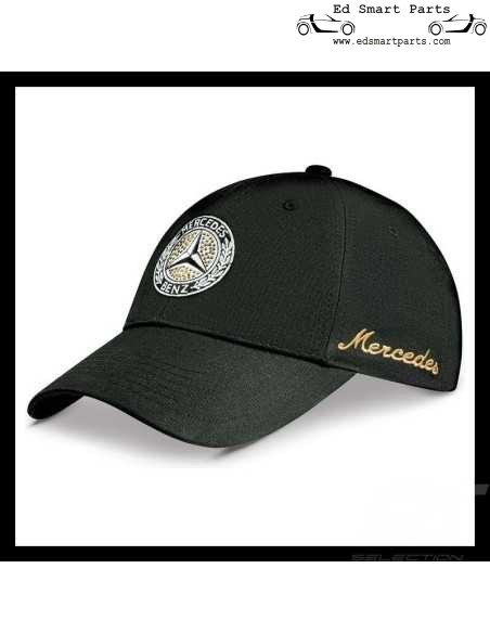 Mercedes Cap Classic dames borduurwerk Swarovski zwart