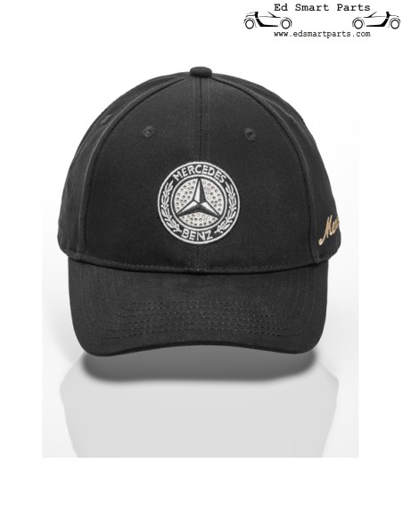 Gorra Mercedes Classic mujer bordado Swarovski negro