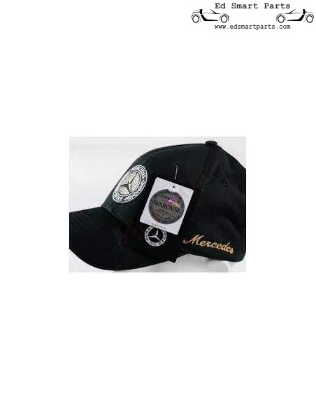 Mercedes Cap Classic donna ricamo Swarovski nero