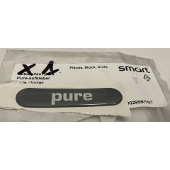 Plaque signalétique avec logo autocollant externe Smart Pure 2