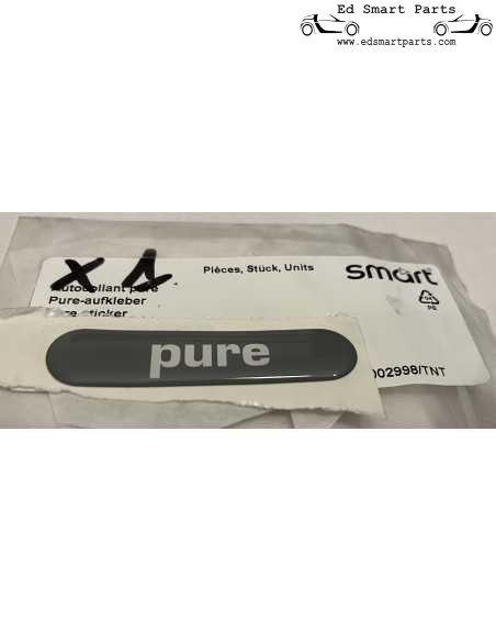 Smart Pure Externe Sticker Logo Naamplaatje