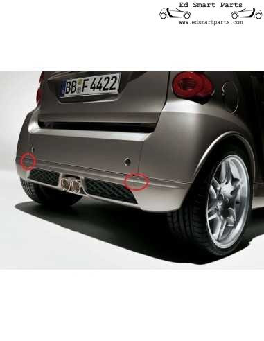 afdekking zwarte onderbumper OEM smart Fortwo 451Brabus