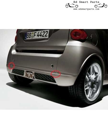 afdekking zwarte onderbumper OEM smart Fortwo 451Brabus