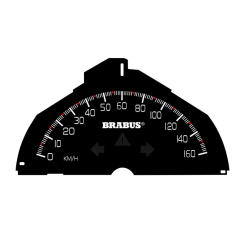 Ensemble complet de plaques de compteur de vitesse Smart ForTwo style Brabus 160 km/heure