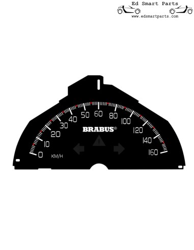 Juego completo de placas de velocímetro estilo Brabus para Smart ForTwo de 160 km/hora