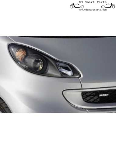 Autocollant de badge avant Smart Brabus noir pré-lifting