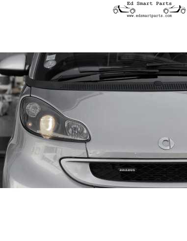 Autocollant de badge avant Smart Brabus noir pré-lifting