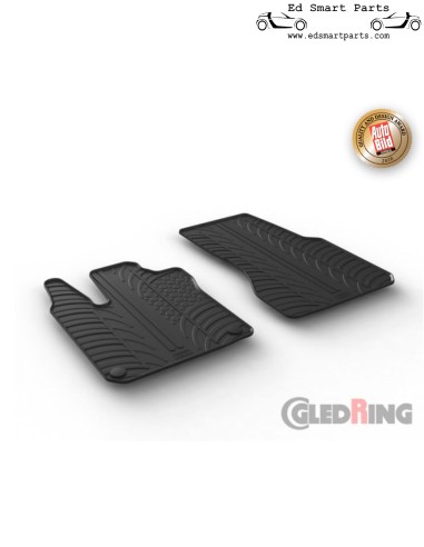 Rubberen automattenset geschikt voor Smart ForTwo 451 2006-2014 (alleen voor LHD)
