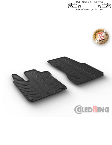 Ensemble de tapis de voiture en caoutchouc adaptés à Smart ForTwo 451 2006-2014 (uniquement pour LHD)