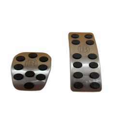 Pedales deportivos Smart ForFour Brabus Automat 454 de aluminio cromado cepillado plug and play