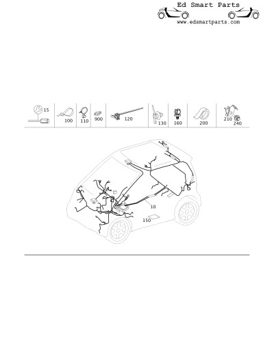 Lenkungsverkabelung für smart fortwo 451 mit EPS OEM A4515400005