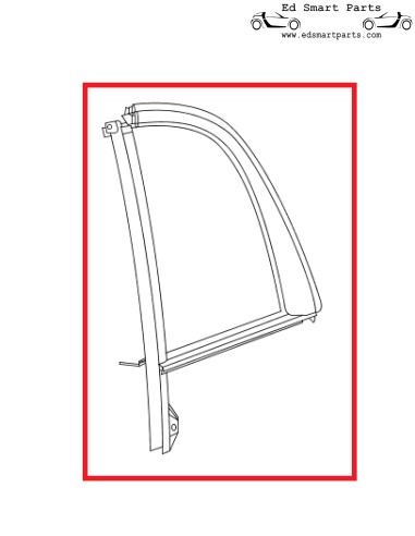 Smart ForFour painel de vidro lado direito OEM A4547350409