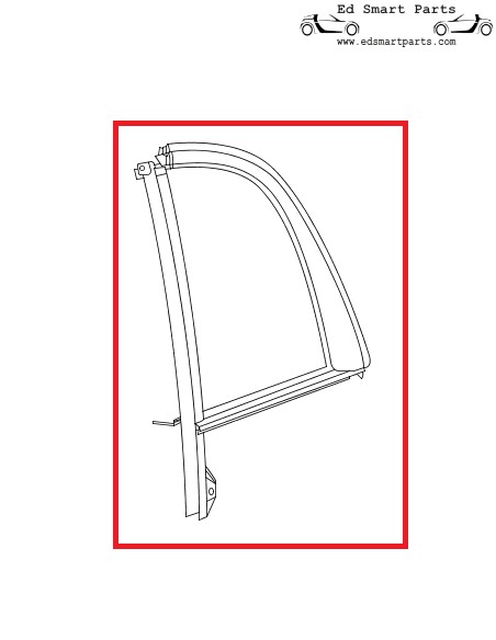 Vitre côté droit Smart ForFour OEM A4547350409