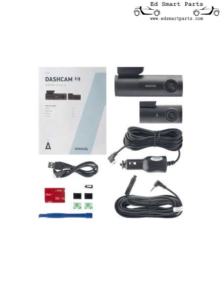 Caméra de tableau de bord Nordväl DC102-4K pour voiture, avant et arrière, 2 canaux, WiFi + GPS