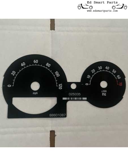 Quadrante tachimetro nero smart roadster OEM MIGLIA/ORA