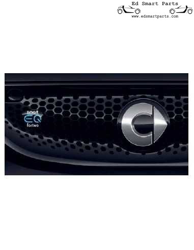 smart EQ Logo / embleem / badge voor de frontgrille van de smart fortwo forfour 453