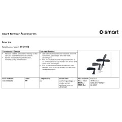 OEM Smart ForFour 454 Twinface Armlehne A4546800019 ULTRA SELTEN
