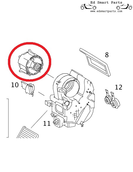 Nuovo motore ventola riscaldamento Smart Roadster 452