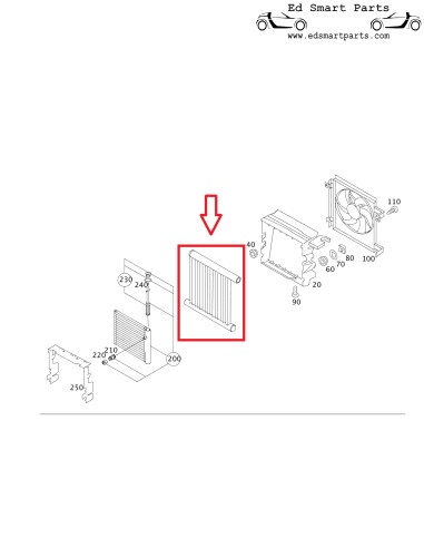 Original Kühler Q0003428V007000000 Q0003428V006000000 smart crossblade / fortwo 450
