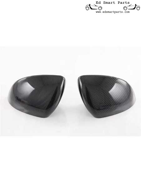 Coques de rétroviseurs Smart Fortwo Forfour 453 effet CARBONE ou noir brillant