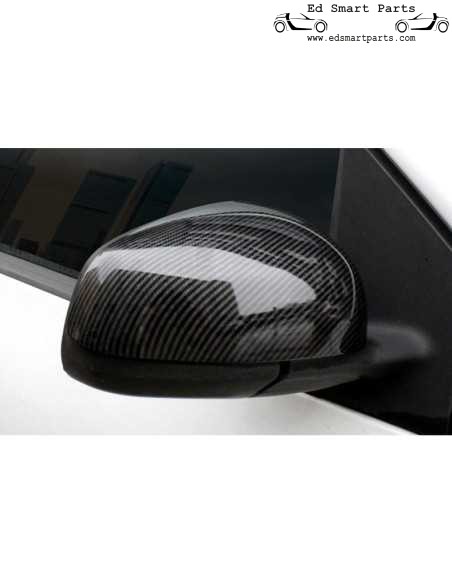 Coques de rétroviseurs Smart Fortwo Forfour 453 effet CARBONE ou noir brillant