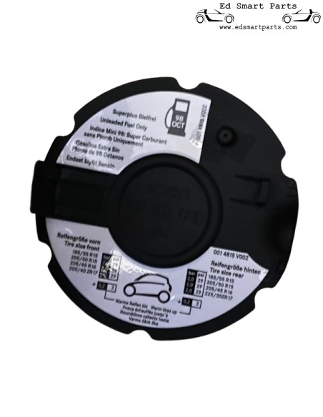 JUEGO DE PEGATINAS DE AVISO SOBRE EL COMBUSTIBLE para Smart Roadster 452 de 60 kW y 74 kW
