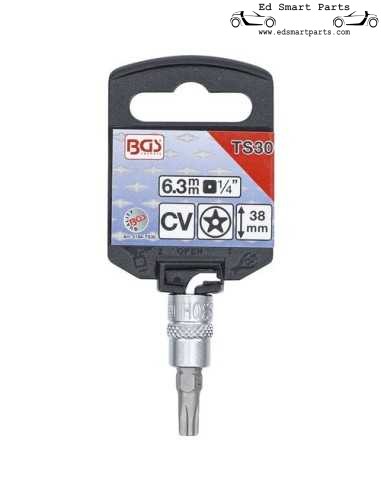 Torx Security 5-sterren bitdop 6,3 mm 1/4" TS 30 voor het verwijderen van SE-aandrijvingen