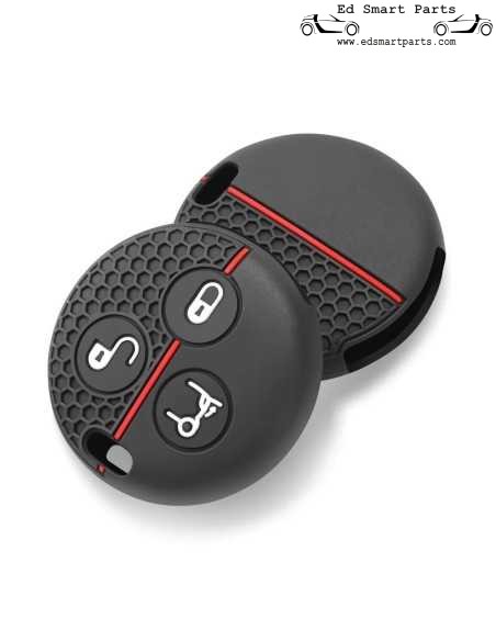 Smart Roadster 452 o ForTwo 450 portachiavi a tre pulsanti in silicone Nuovo design