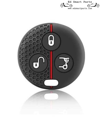 Smart Roadster 452 o ForTwo 450 portachiavi a tre pulsanti in silicone Nuovo design