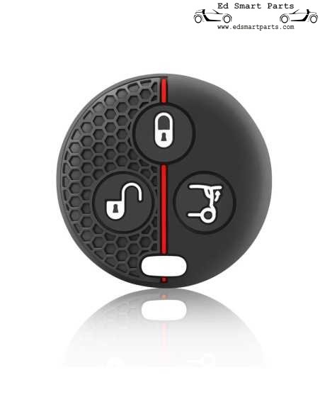 Porte-clés Smart Roadster 452 ou ForTwo 450 à trois boutons en silicone, nouveau design