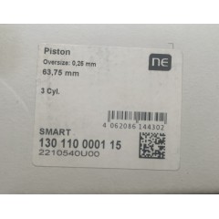 NE Piston set for 3 cylinders of petrol engine Smart 450 599cc 130110000115