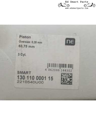 NE Zuigerset voor 3 cilinders benzinemotor Smart 450 599cc