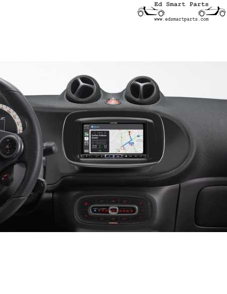 Station multimédia numérique avec écran tactile de 7 pouces, DAB+, Apple CarPlay sans fil, Android Auto pour Smart 453