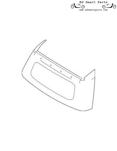 Capote pieghevole in tela sezione posteriore smart ForTwo Cabrio 451