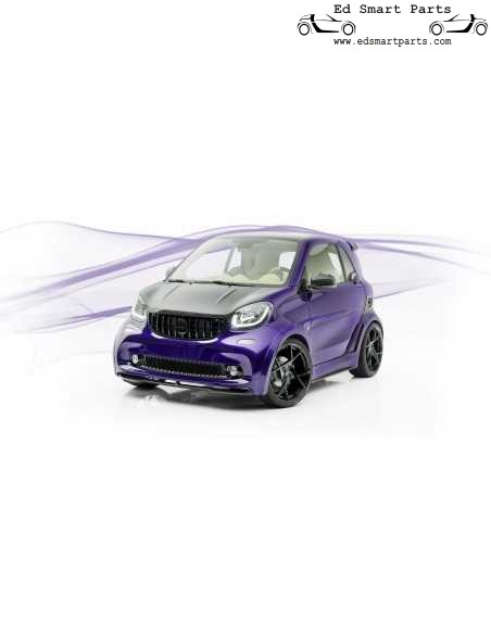 Ensemble de jantes en alliage Mansory 17 pouces pour Smart ForTwo / ForFour 453, noir brillant