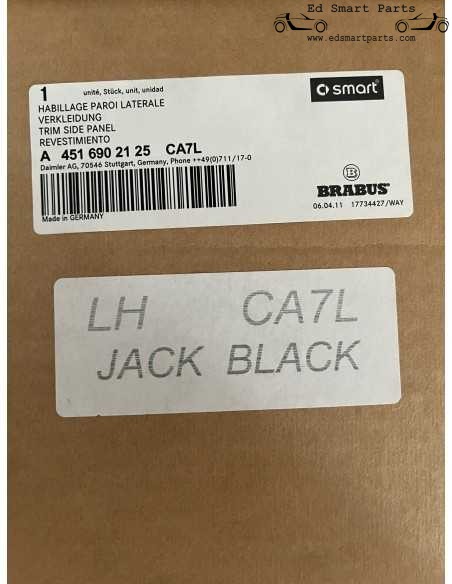 Smart ForTwo 451 modanatura laterale sinistra A4516902125 CA7L JACK BLACK