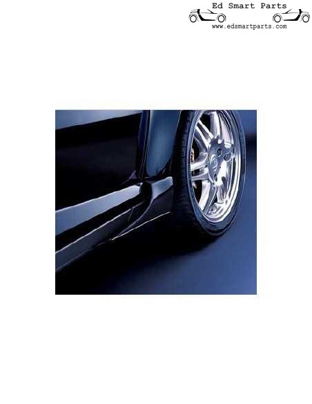 Ensemble de bavettes latérales arrière Brabus Smart ForTwo Coupé 450 en noir