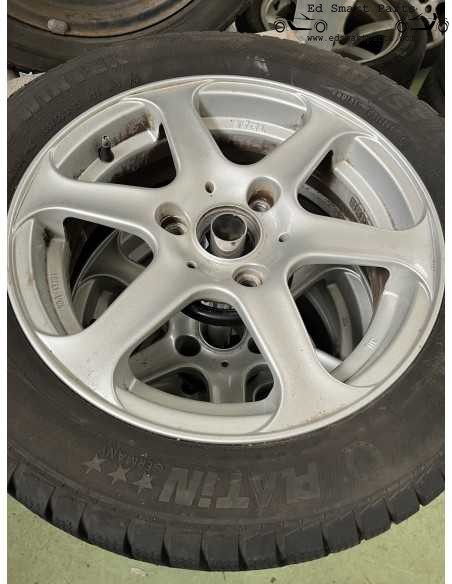 Smart Roadster 15 inch RIAL Alloy Wheel set with winter tyres 5 mm
