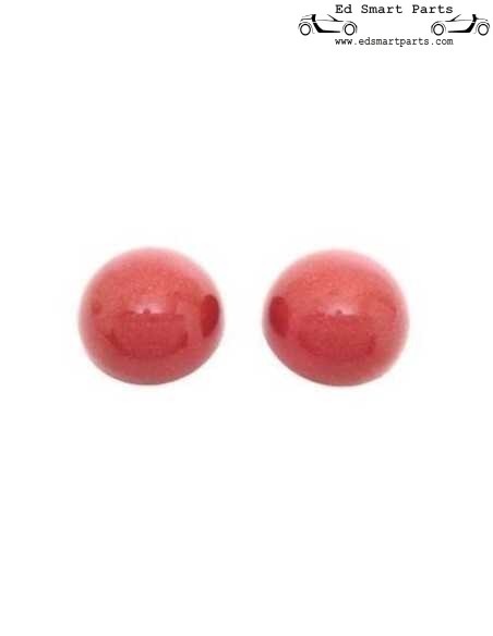 Smart Coloured Stalk End Caps (pair) cherry red metallic