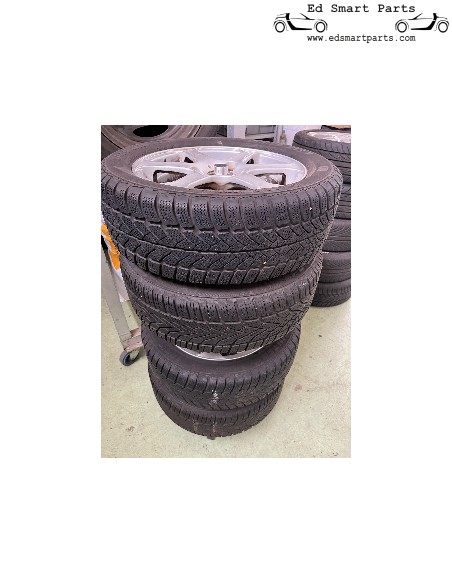 Smart Roadster 15 inch RIAL lichtmetalen velgenset met winterbanden 5 mm