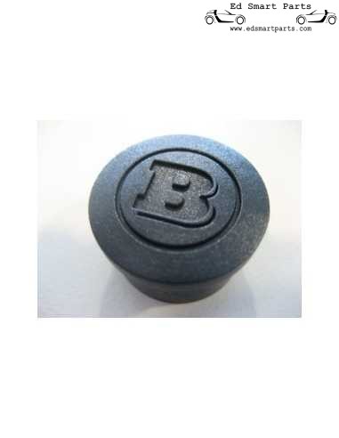 Brabus black wheel bolt covers set of 12 suitable for Smart wheel bolt 15 mm