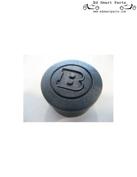 Lot de 12 cache-boulons de roue noirs Brabus adaptés aux boulons de roue Smart 15 mm